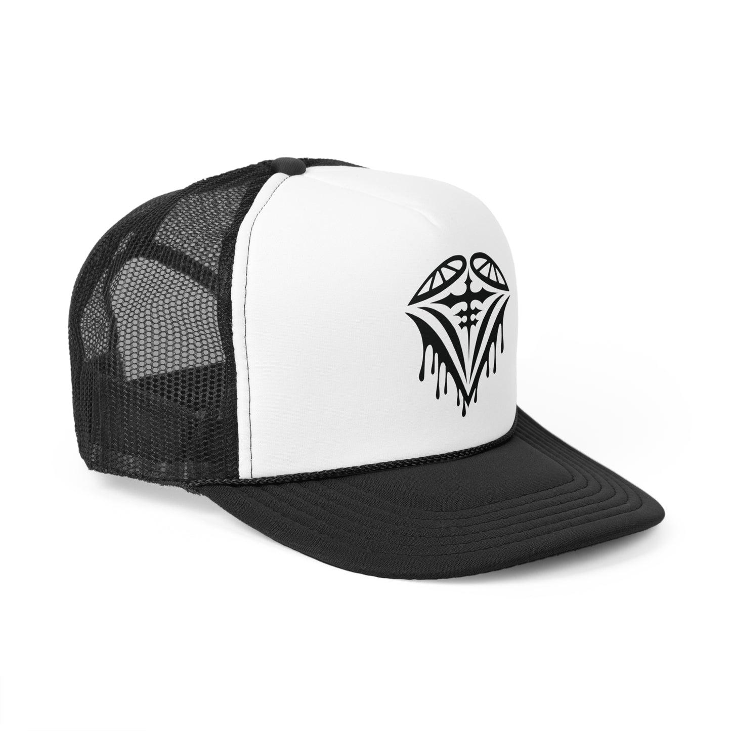 Dripping Heart Graphic Trucker Cap - Stylish Outdoor Hat for Festivals and Everyday Wear